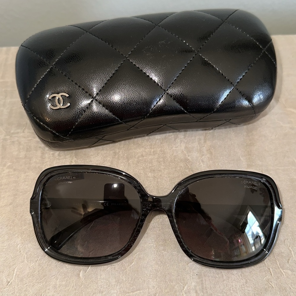 Authentic Chanel Polarized Square Oversized Sunglasses